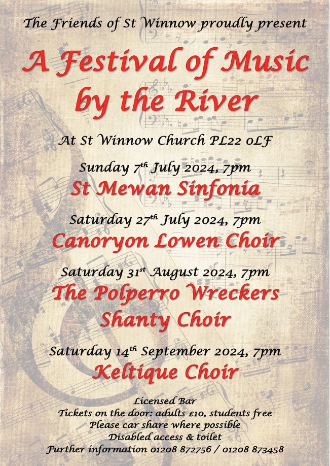 Festival of Music by the River poster St Winnow